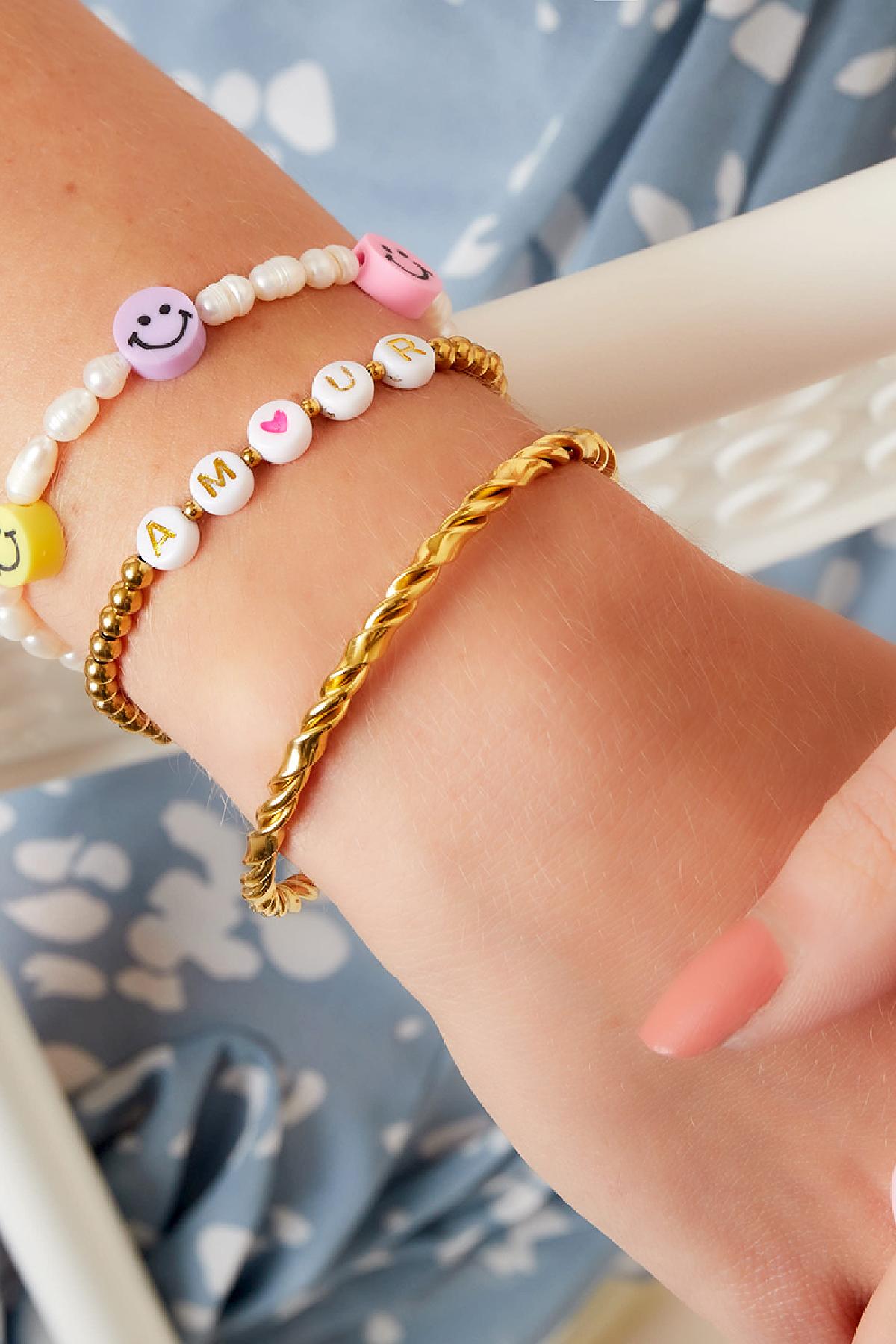 Perlenarmband mit Smileys