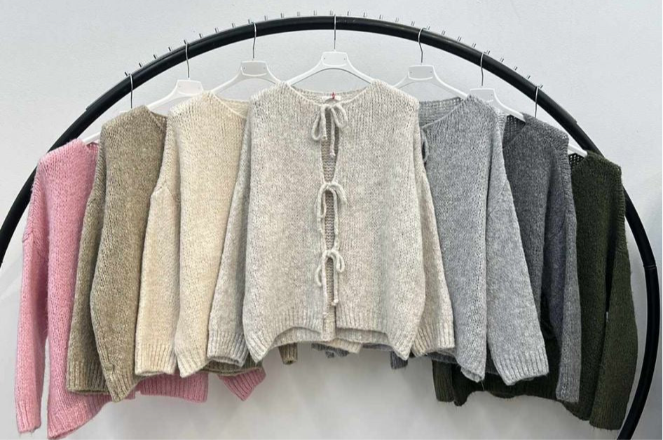 Strickcardigan mit Schleifen - Lya